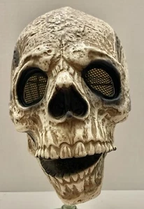 Totenkopf Latex Maske mit beweglichem Kiefer Halloween Cosplay Erwachsenengröße - Bild 1 von 8