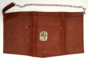 Bitburger Bartender Waist Apron Brown Faux Leather - Picture 1 of 16