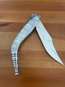 6.5" Spanish Navaja Sevillana Bandolera Pocket Knife Nacre Imitation w/ Ratchet - Picture 1 of 10