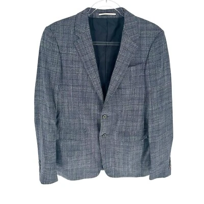 Chaqueta Blazer Thomas Rosa Para Hombre 38R Azul Cuadros Loro Piana Lana Seda Cachemira Foto 1 de 4
