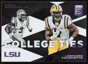 2017 Panini Elite Draft Picks 13 Odell Beckham Jr. Leonard Fournette LSU Tigers - Picture 1 of 2