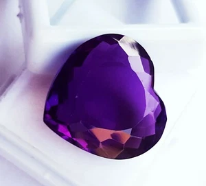 Amatista Violeta Natural 9.50+ Ct Forma De Corazón Piedra Suelta Con Certificado - Picture 1 of 6