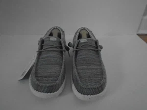 Hey Dude Wally Stretch Mesh Gray Slip On Shoes Size 8 New With Tags - Picture 1 of 5