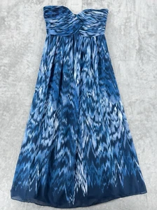Calvin Klein Dress Womens 12 Chiffon Gown Evening Event Strapless Wedding Lined - Picture 1 of 11