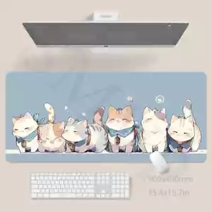 Original Mouse Pad Cute Cat Mousepad 400x900cm Large Keyboard Mats Desk Mat - Picture 1 of 34