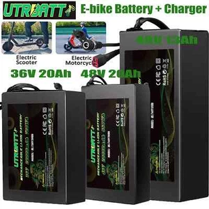 36V/48V 20AH Li-ion Battery for≤1500W EBike Scooter Electric Bicycle Charger BMS - Picture 1 of 49