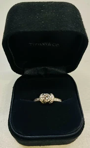 Tiffany Co Platinum Diamond Engagement Ring Round Brilliant Cut GIA Size 6 - Picture 1 of 11