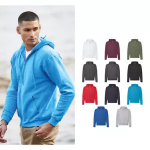 Classic Hooded Sweatshirt -Men's Fruit of the Loom Zipped hoodie - Picture 1 of 18