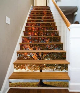 3D Lake Maple 441 Stair Risers Decoration Photo Mural Vinyl Decal Wallpaper - Picture 1 of 5