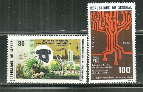 SENEGAL 448-49 MNH WORLD COMMUNICATION YEAR Cover