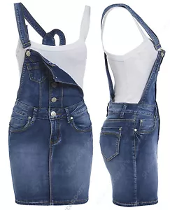 Mujer vaqueros Mono Vestido Mujer vaqueros PICHI Falda Azul Tallas 8 10 12 14 - Imagen 1 de 6