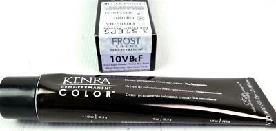 Kenra Color 10VBLF Frost Shine Demi Permanent X Light Blonde 紫色 蓝色 密封 — 第 1/4 张图片