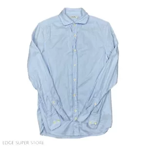 J Lindeberg Light Blue Washed Dobby Long Sleeve Button Down Dress Shirt Size XS - Picture 1 of 5