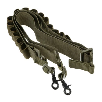 Military Nylon Tactical 2 Point Gun Sling with Shell Holder Adjustable Outdoor - Image 1 of 4