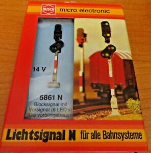 Busch N 5861 Electronic Block Signal With Advance 6 Leds New Original Packaging