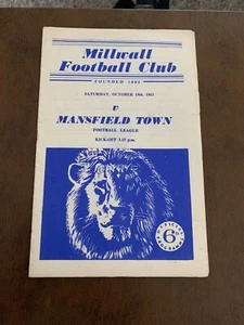 1963 Millwall V Mansfield Town 1963 Football Programme - Picture 1 of 3