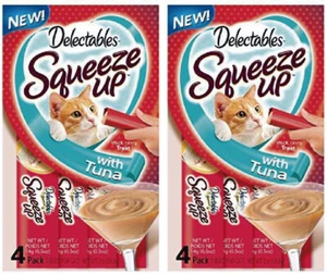 Hartz Delectables Squeeze Up Cat Treat, Tuna, 4Ct by HARTZ - 2 Pack - Picture 1 of 2