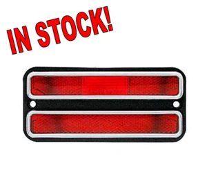 1968-1972 Chevy GMC Truck RED Rear Deluxe Side Marker Light Assembly w/ Trim C10 - Picture 1 of 6