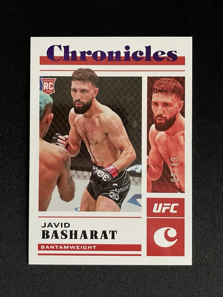 2023 Panini Chronicles UFC Purple Javid Basharat RC /49 Rookie - Image 1 of 2