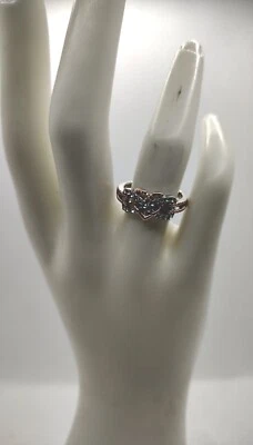 Infinity Heart Silver And Rose Gold Plated Ring - Image 1 of 4