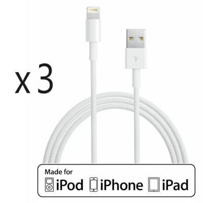 3 Pack 6ft MFI-Certified Charger Cable for Apple iPad Mini 3 4 Air 2 Pro - Image 1 of 2