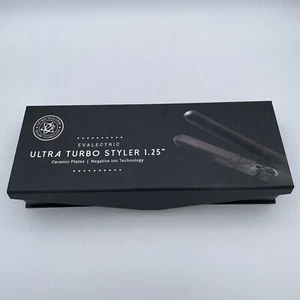 Evalectric Ultra Turbo Styler 1.25" Ceramic Plates Negative Ion Straightener  - Picture 1 of 8