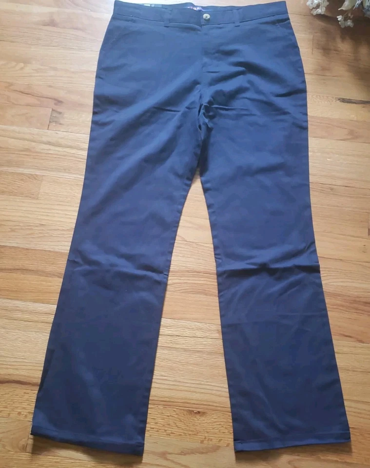 Girls Plus Size' Stretch Twill Straight Leg Pant Navy Size 20.5 M7ps