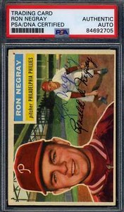 Ron Negray PSA DNA Signed 1 1956 Topps Autograph