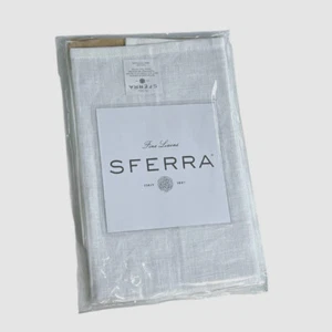 Sferra White Filo Fingertip 14" x 20" Guest Linen Hand Tip Towel Set of 2 - Picture 1 of 4
