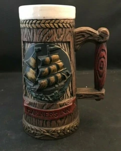 "Taza vintage Beer Stein Mariner's Inn vela barco 8" - Imagen 1 de 3