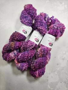 Alpaca / highland wool yarn, Chunky weight, 100g, EM PURPLE - Picture 1 of 6