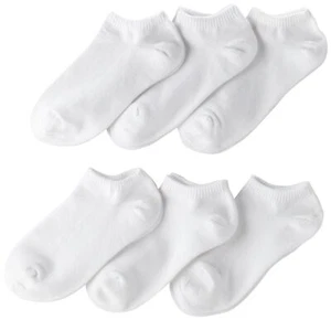 Big Boys' Seamless Capri Liner Socks 6 Pair Pack White Medium - Picture 1 of 2