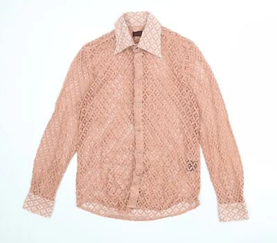 Devil's Advocate Mujer Rosa Geométrico Poliamida Básico Abotonado Talla XS Cuello Foto 1 de 4