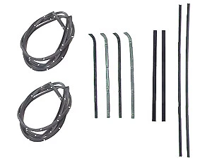 fits 55 56 57 58 59  Chevy GMC Truck 10 pc door seals window glass weatherstrips - Image 1 of 4