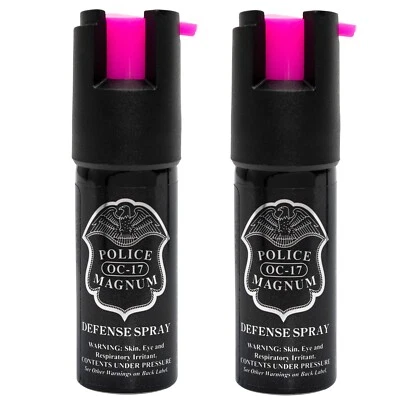 2 PACK Police Magnum pepper spray 1/2oz HP Safety Lock Personal Defense Security