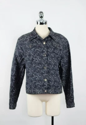 Ruby Road Grey Embroidered Long Sleeve Button Front Jacket Women's Size 14 - Image 1 of 4