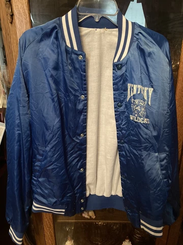 Vtg Kentucky Wildcats Satin Mens Jacket No sz Cover