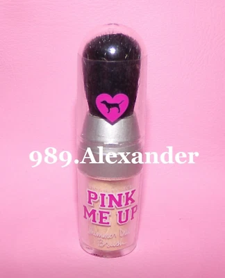 Muito bom estado!!💗Victoria's Secret PINK ME UP escova de pó cintilante LANTEJOULAS - Imagem 1 de 3