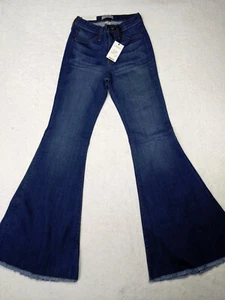 Judy Blue Super Flare High Waist Womens 1 25 Blue Jean High Rise Bell Bottom - Picture 1 of 11