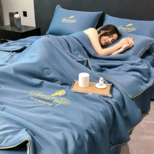 Edredón de seda de hielo simple de verano, nuevo consolador refrigerante manta ropa de cama lavable - Imagen 1 de 17