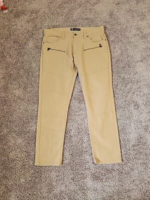 AKADEMIKS Jeans Mens 34x30 (34x28.5) Beige Denim Tapered Urban Streetwear Pants - Image 1 of 4