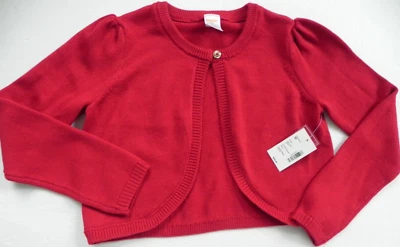 Gymboree Girls Size 10 LS Red Shrug Cropped Sweater Holiday NWT New - Image 1 of 2