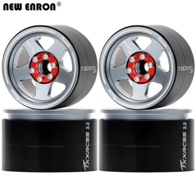 Aluminum 2.2" -5.5/-8.5MM Offset Wheel Rim Tires For RC 1/10 Axial SCX10 TRX4 KM - Image 1 of 4