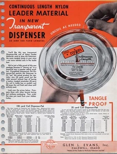 1950 Glen Evens Leader Material Dispenser Print Ad Flyer - Picture 1 of 2