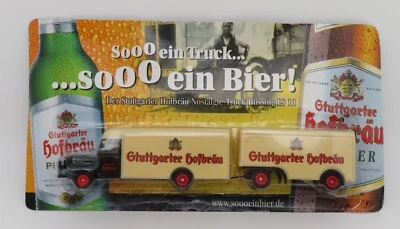 GRELL Ho 1/87 Camion Rimorchio 1961 Büssing Ls 11 Birra Stuttgarter Hofbräu - Immagine 1 di 4
