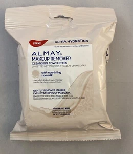 Almay Ultra Hydrating Makeup Remover Cleasing Towelettes w/ Nourishing Rice Milk - Picture 1 of 4