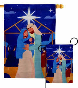 King Is Born Garden Flag Nativity Wintertime Decorative Gift Yard House Banner - Picture 1 of 17