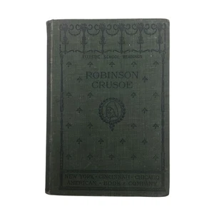 ROBINSON CRUSOE 1896 - The Life & Adventures Of - Antique American Daniel Dafoe - Bild 1 von 5