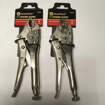 Alicates de bloqueo GreatNeck 7" estilo Visegrip 3369033E ¡¡¡LOTE DE 2!!! Nuevo en caja Foto 1 de 4