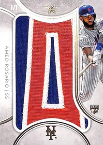 2018 Definitive Amed Rosario New York Mets Rookie Nameplate Relic 1/1 - Picture 1 of 2